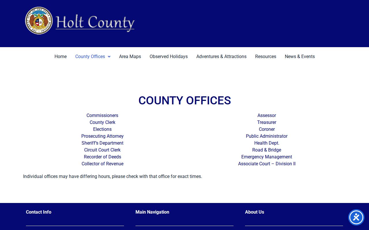 Oregon criminal records Holt County offices directory